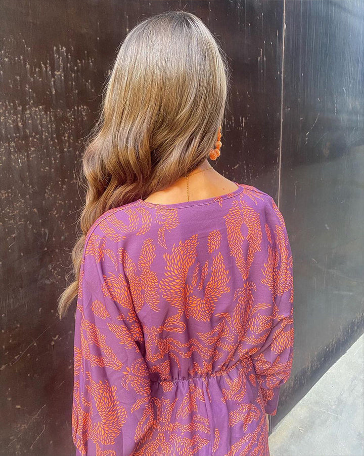 Celestina™ | Abito elegante a maniche lunghe con stampa floreale