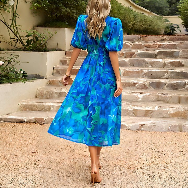 Nina™ | Abito midi con scollo-V